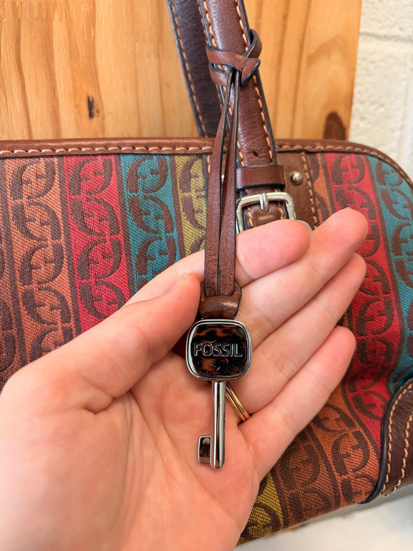 Fossil Colorful Canvas Purse (Local Pickup Only)