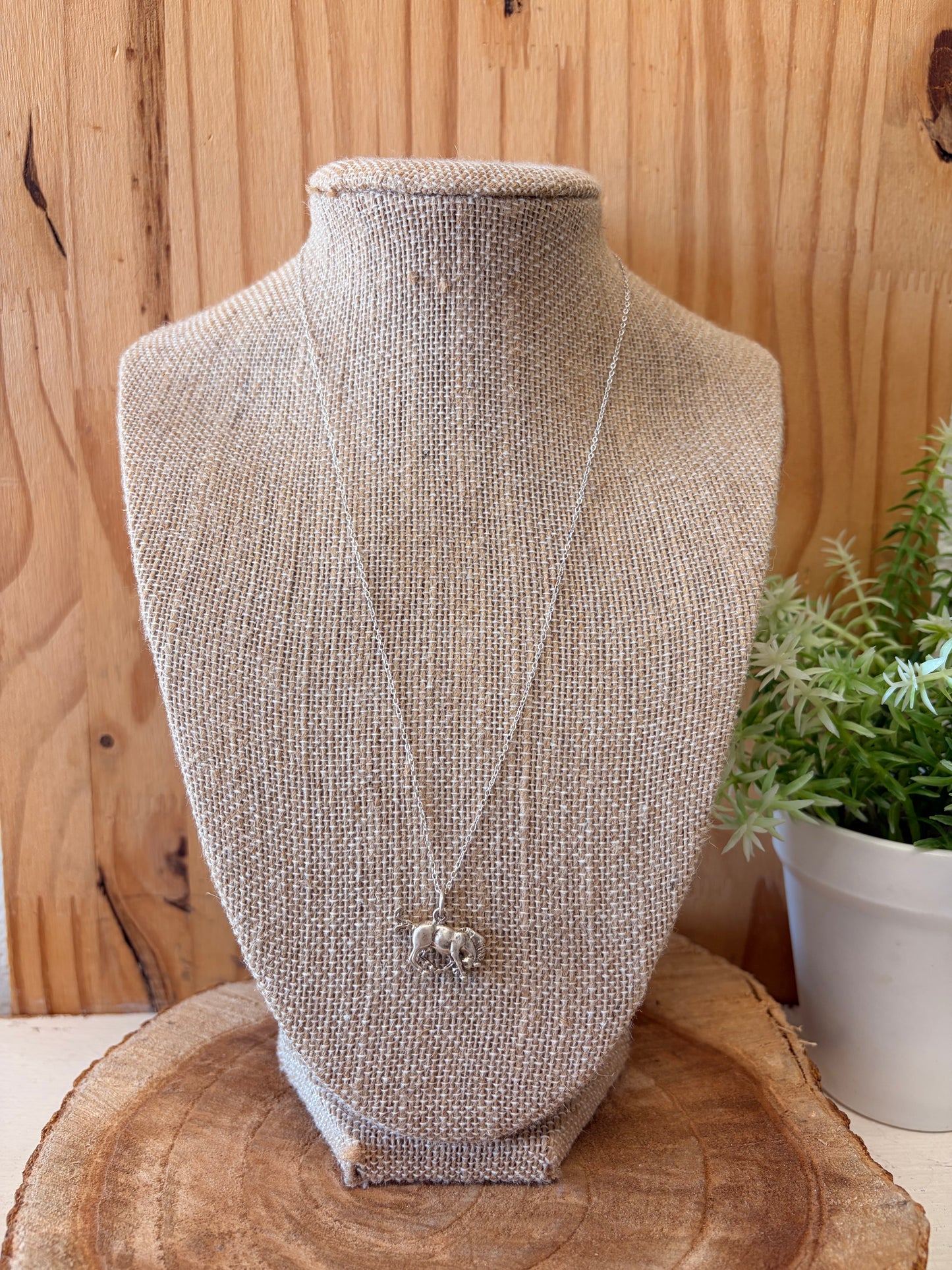 925 Silver Bucking Horse Necklace