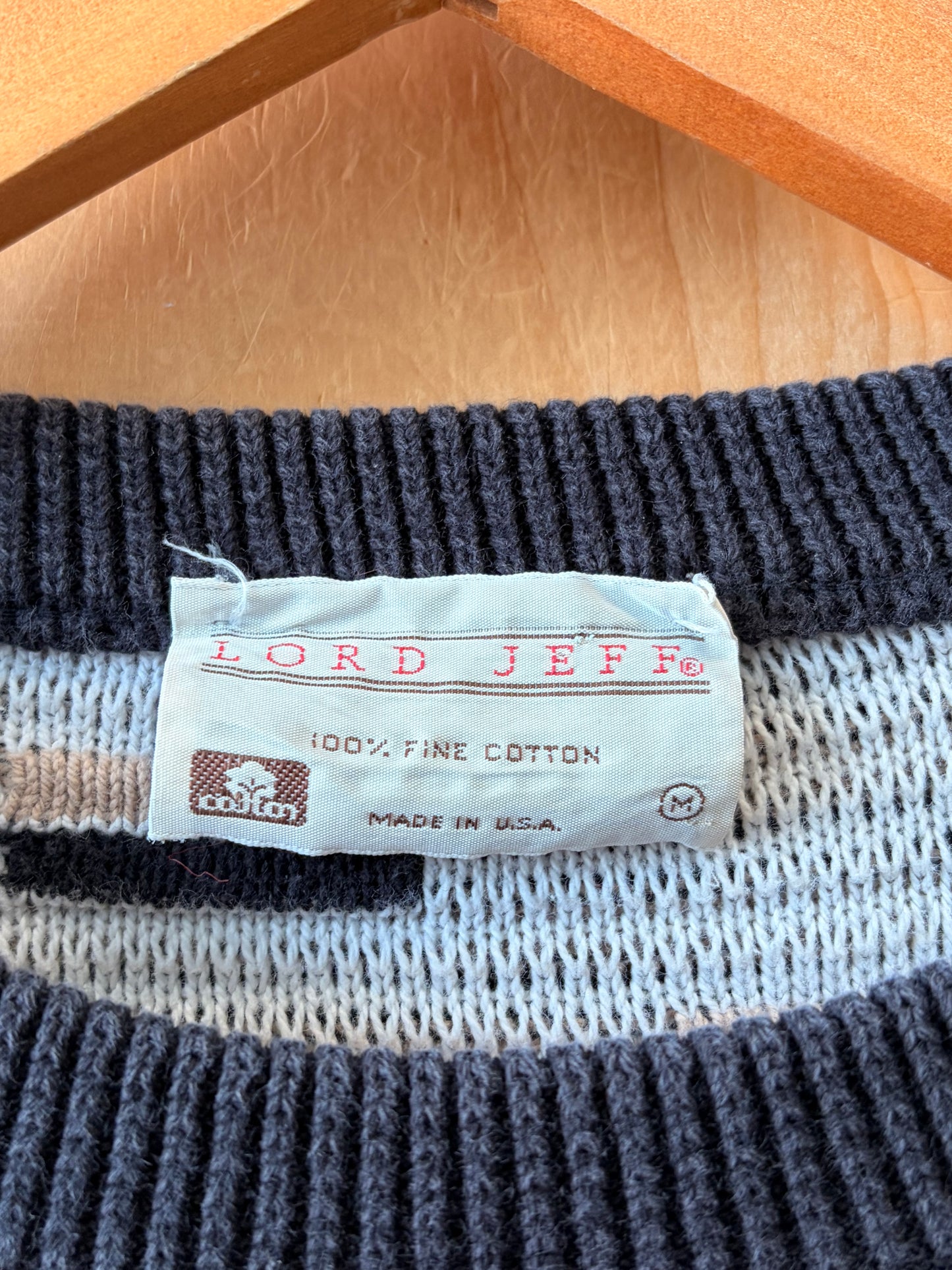 Vtg Lord Jeff Patterned Sweater : M