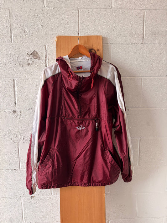 Vtg Hooded Arkansas Windbreaker : XXL
