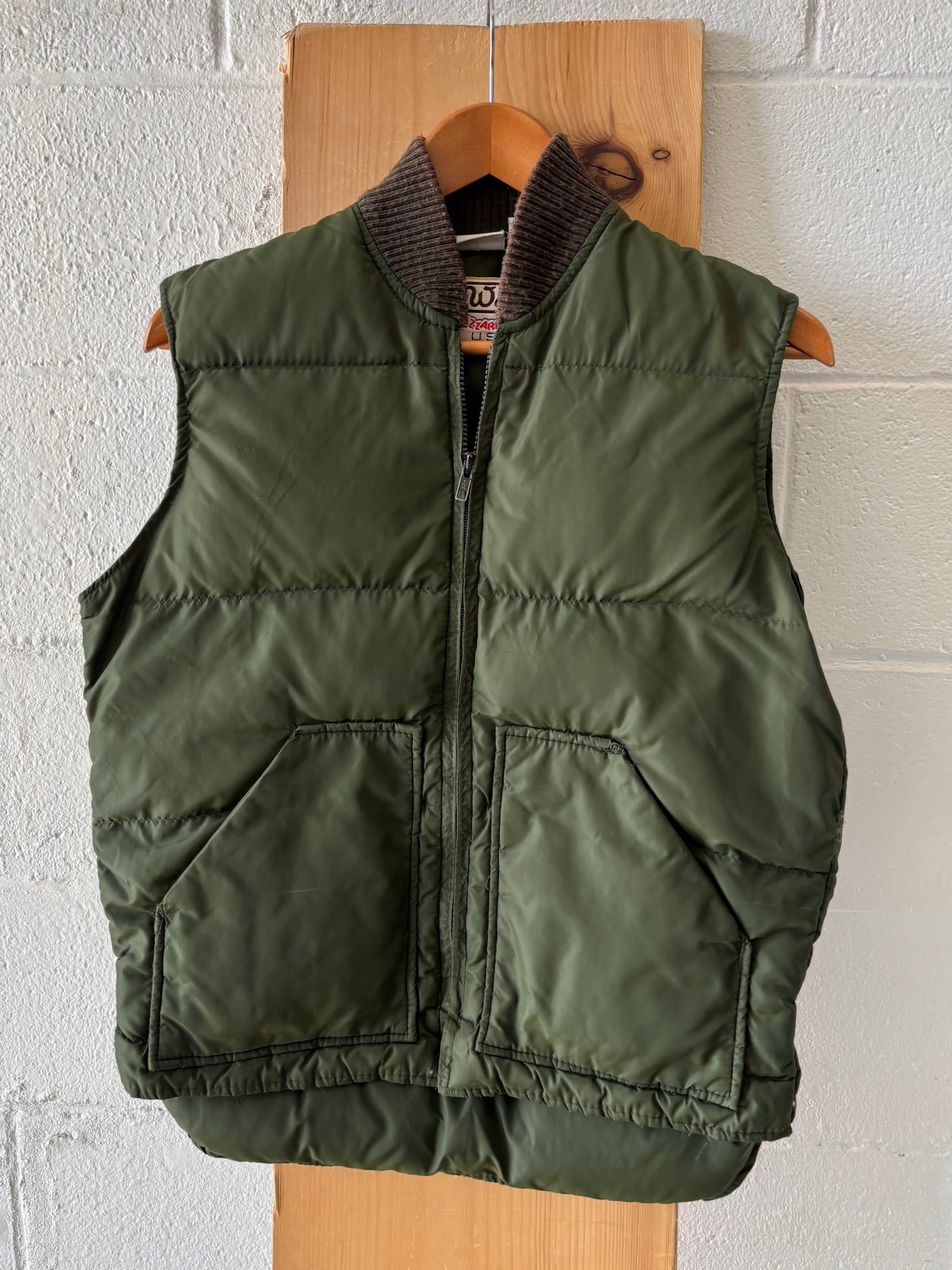 Vtg Green Walls Puffer Vest : M