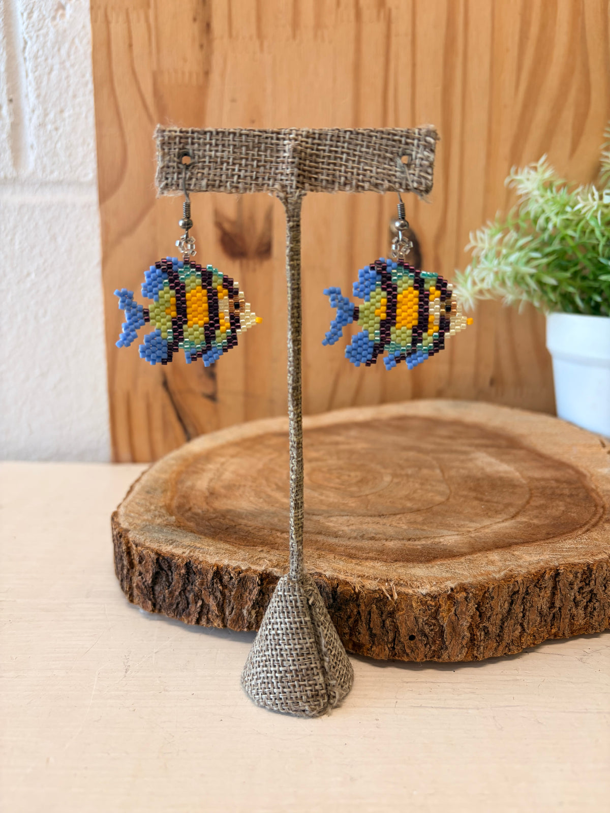 Beaded Fish Earrings