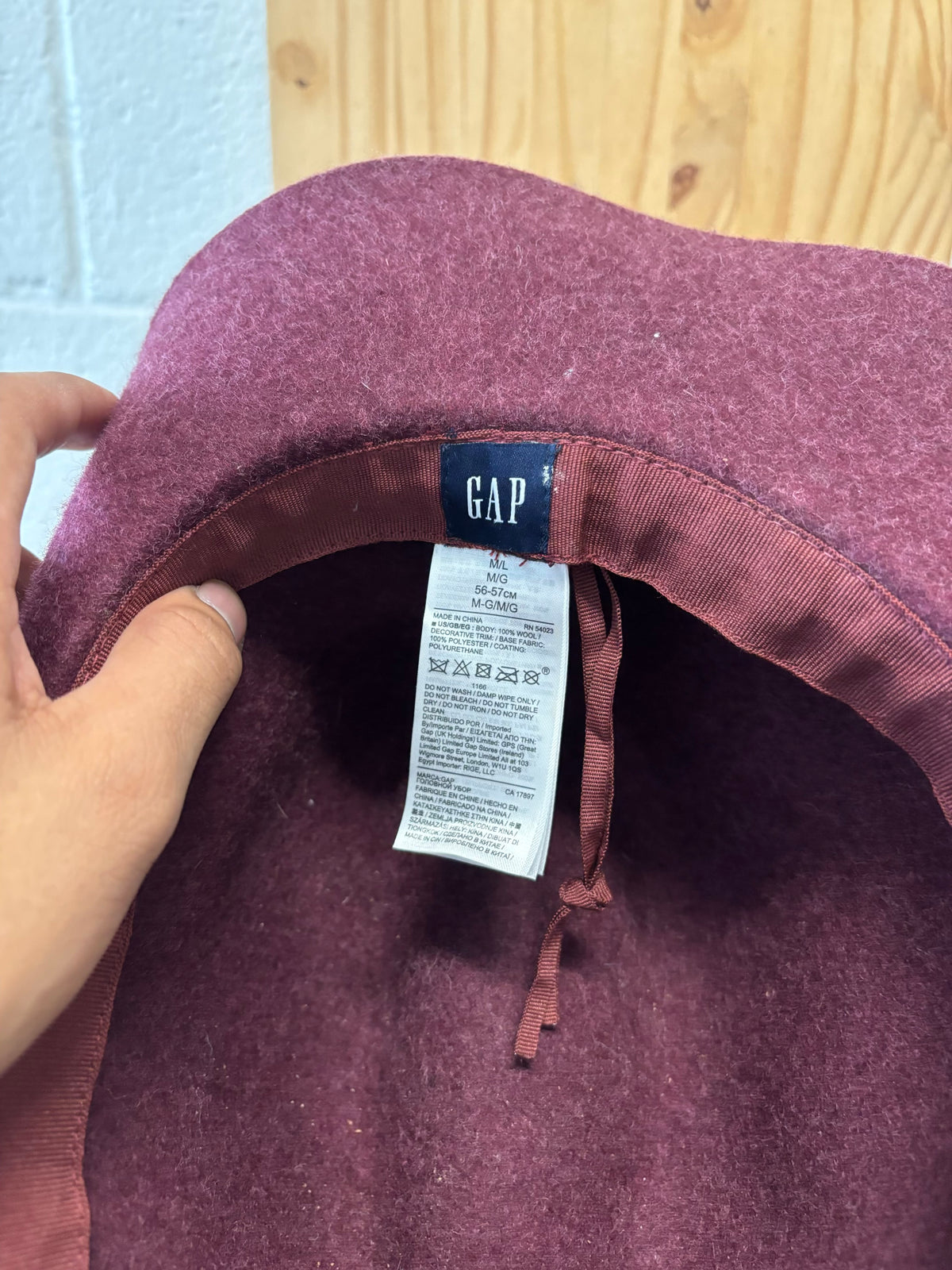 100% Wool Gap Fedora