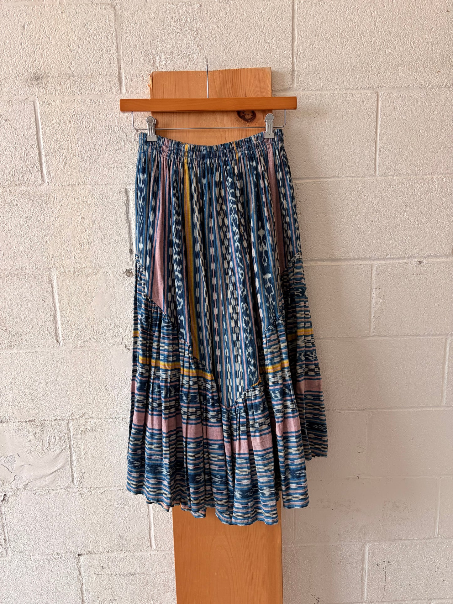 Striped Patterned Maxi Skirt : 28”W