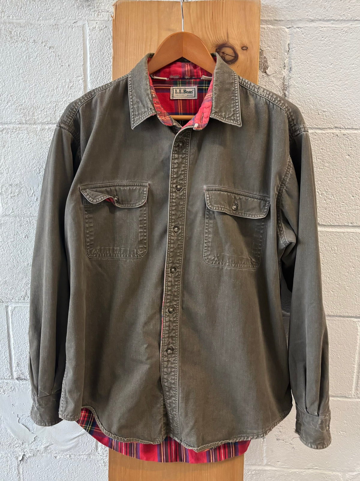 Vtg L.L. Bean Flannel Lined Shacket : L