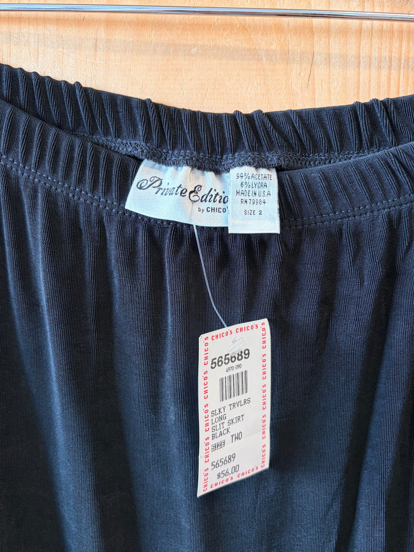 Classic Black Maxi Skirt : 30”W