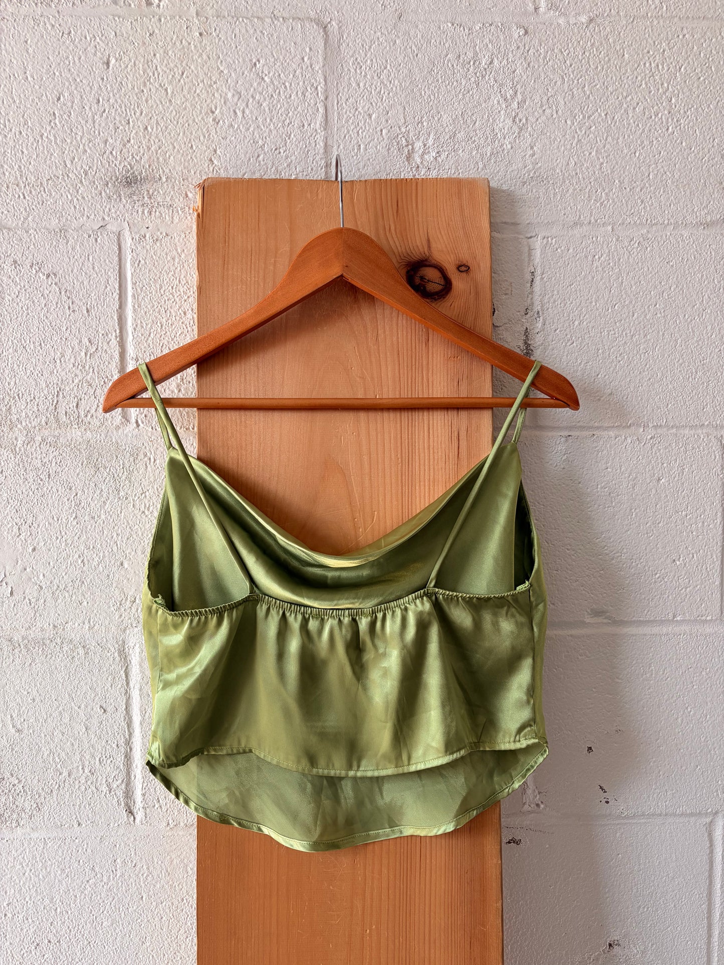 Green Satin Cami : L