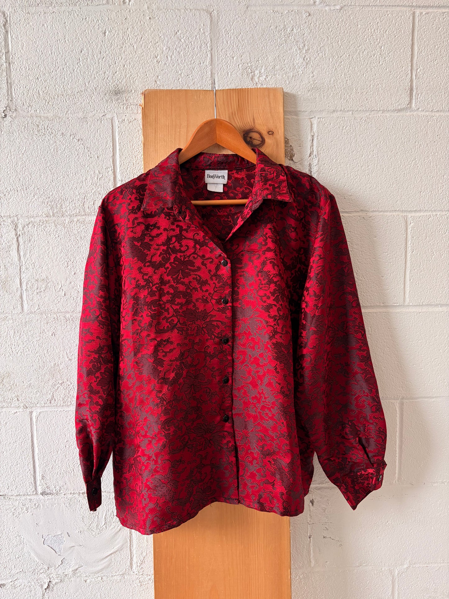 Red Paisley Blouse : XL