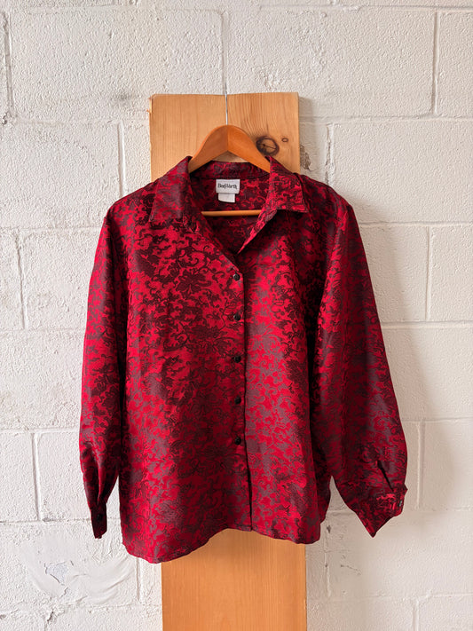 Red Paisley Blouse : XL