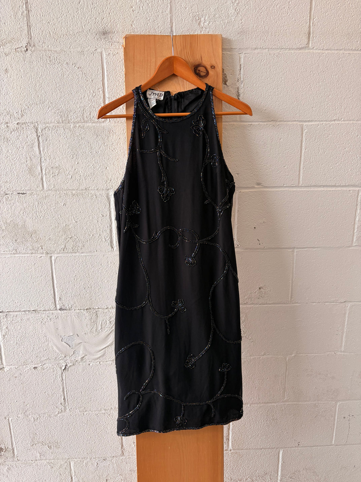 Iridescent Floral Beaded Dress : L