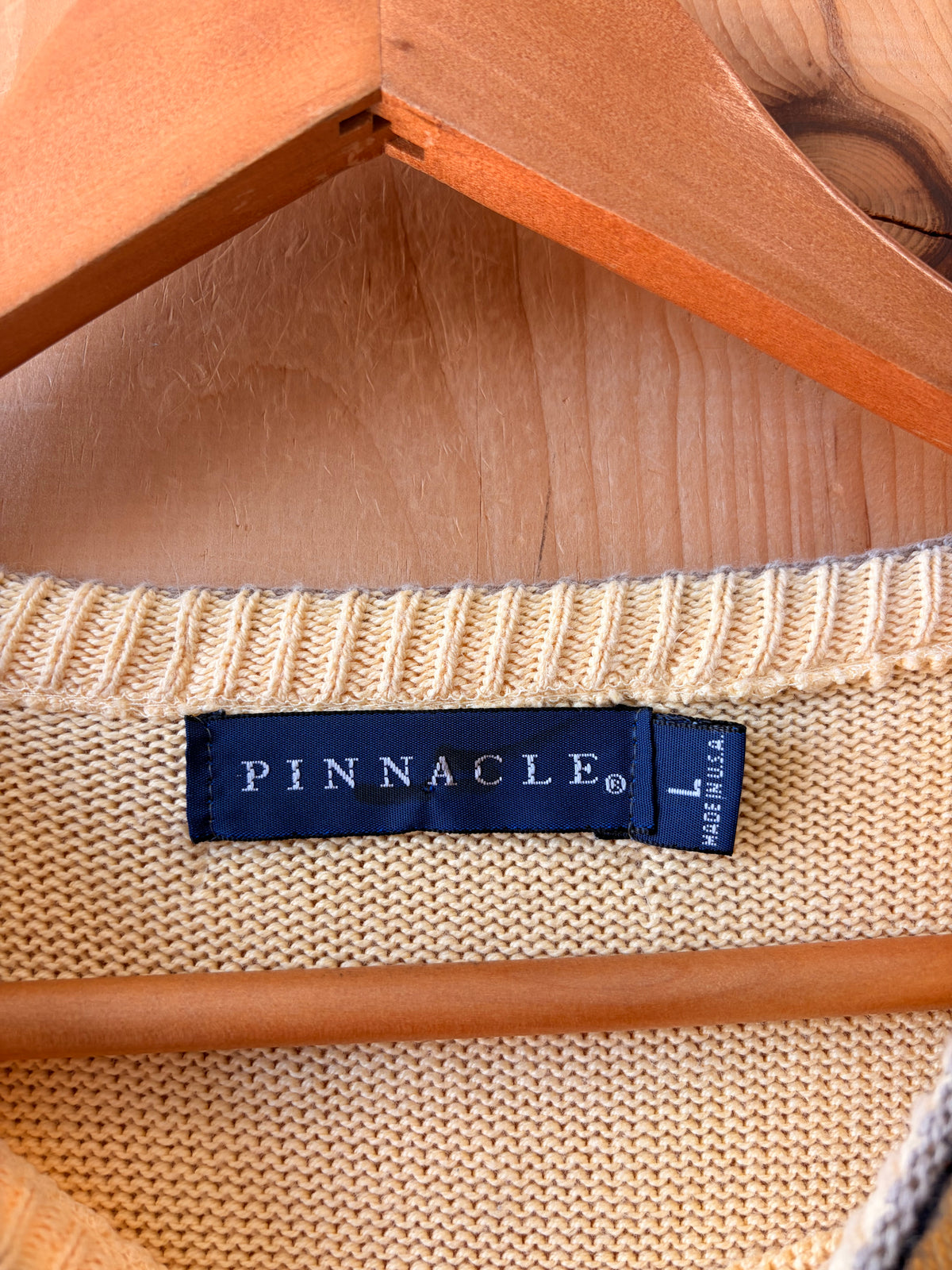 Vtg Yellow Golf Embroidered Sweater : L