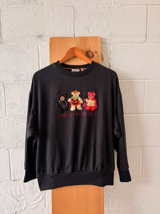 Vtg Trick or Treat Bears Crew : XL