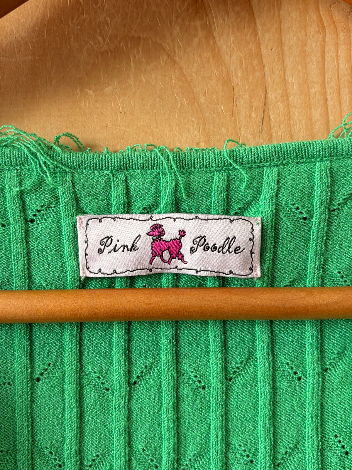 Knit Emerald Fringe Tee : S