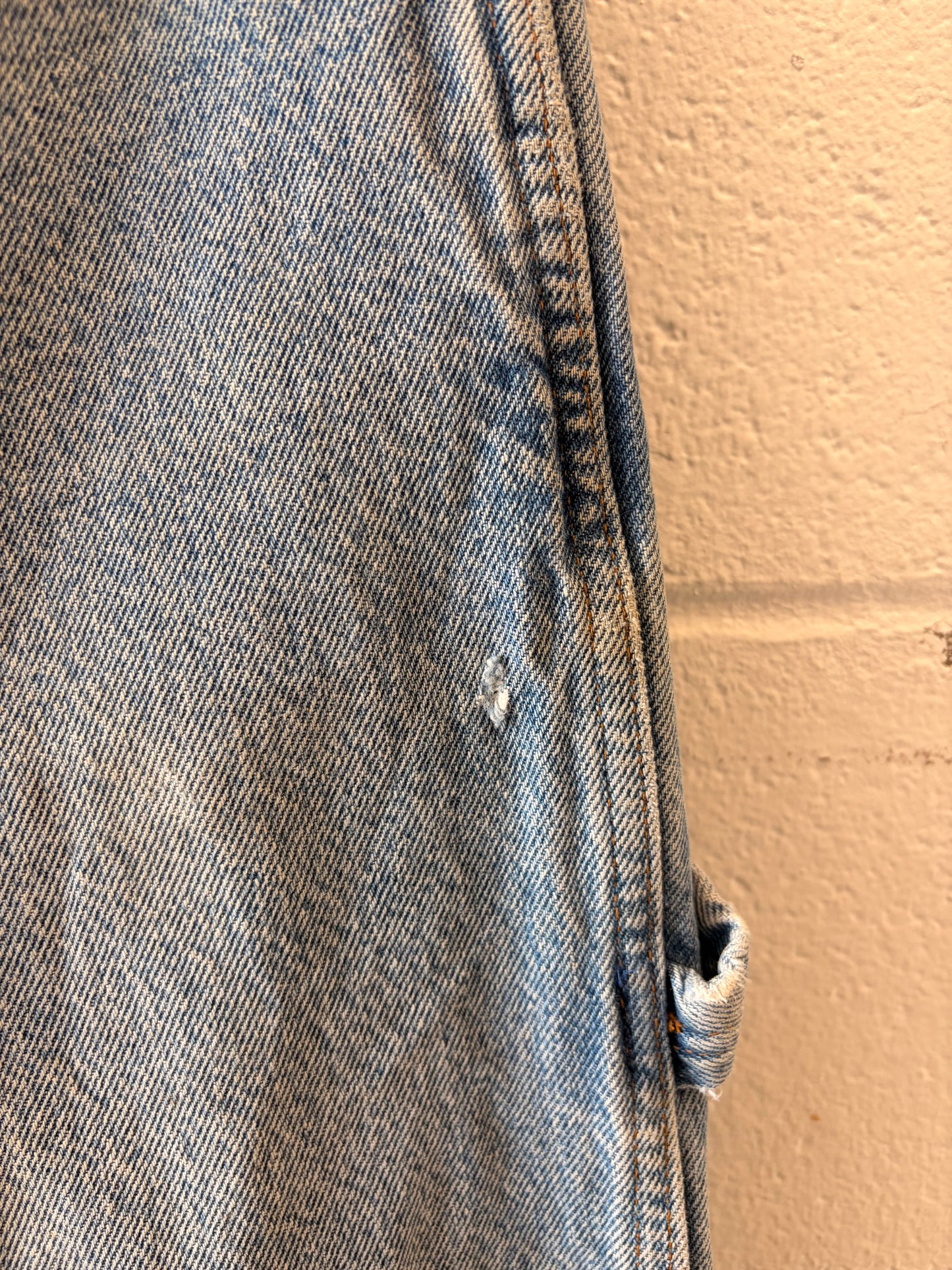 Distressed Flannel Lined Carpenter Jeans : 32”W
