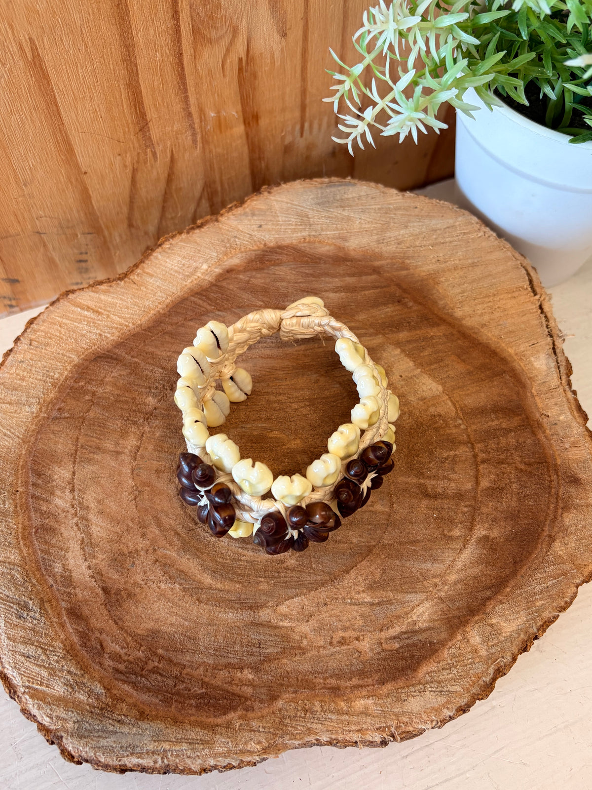 Floral Shell Bracelet