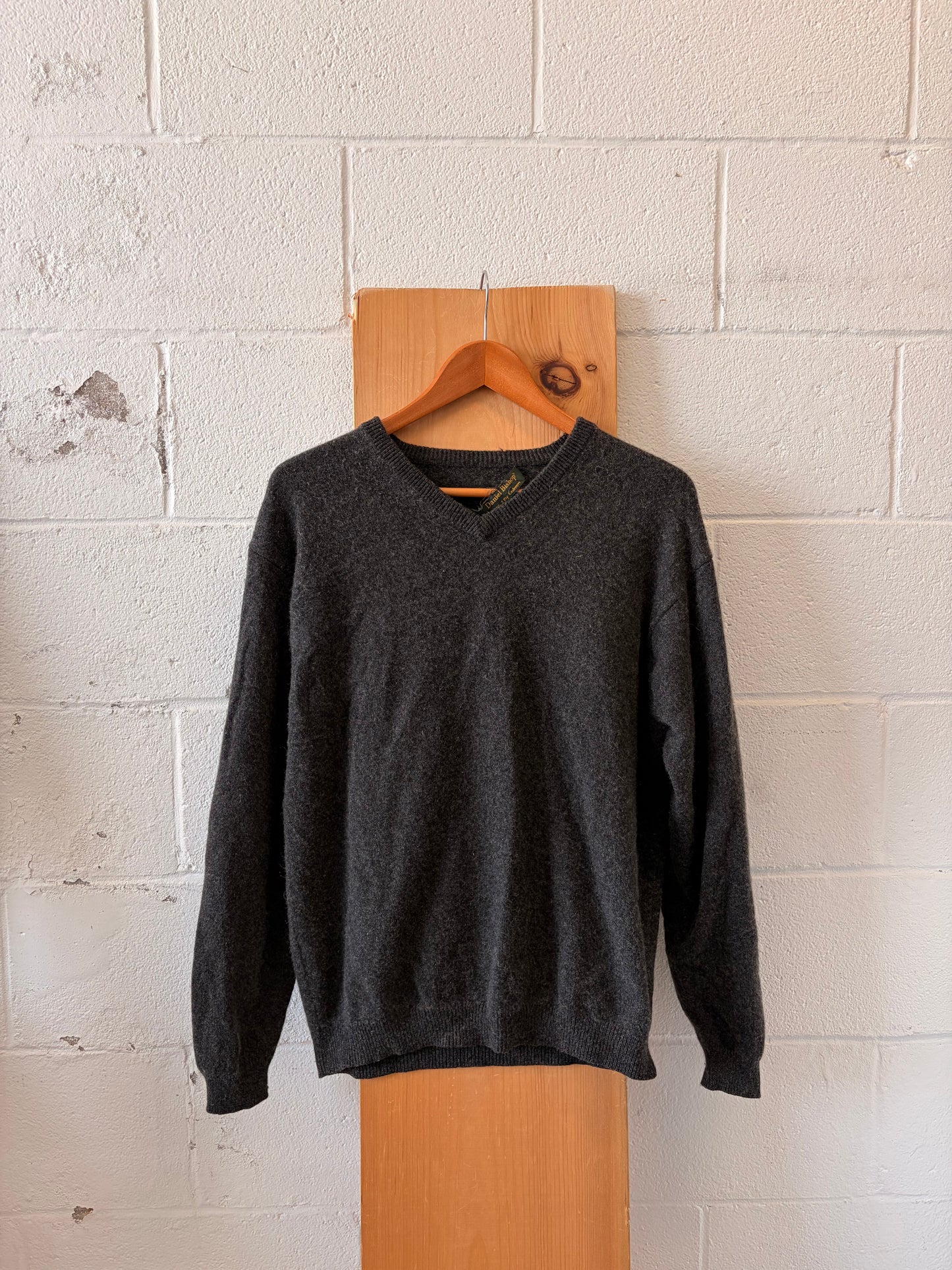 Vtg Gray Cashmere Sweater : S