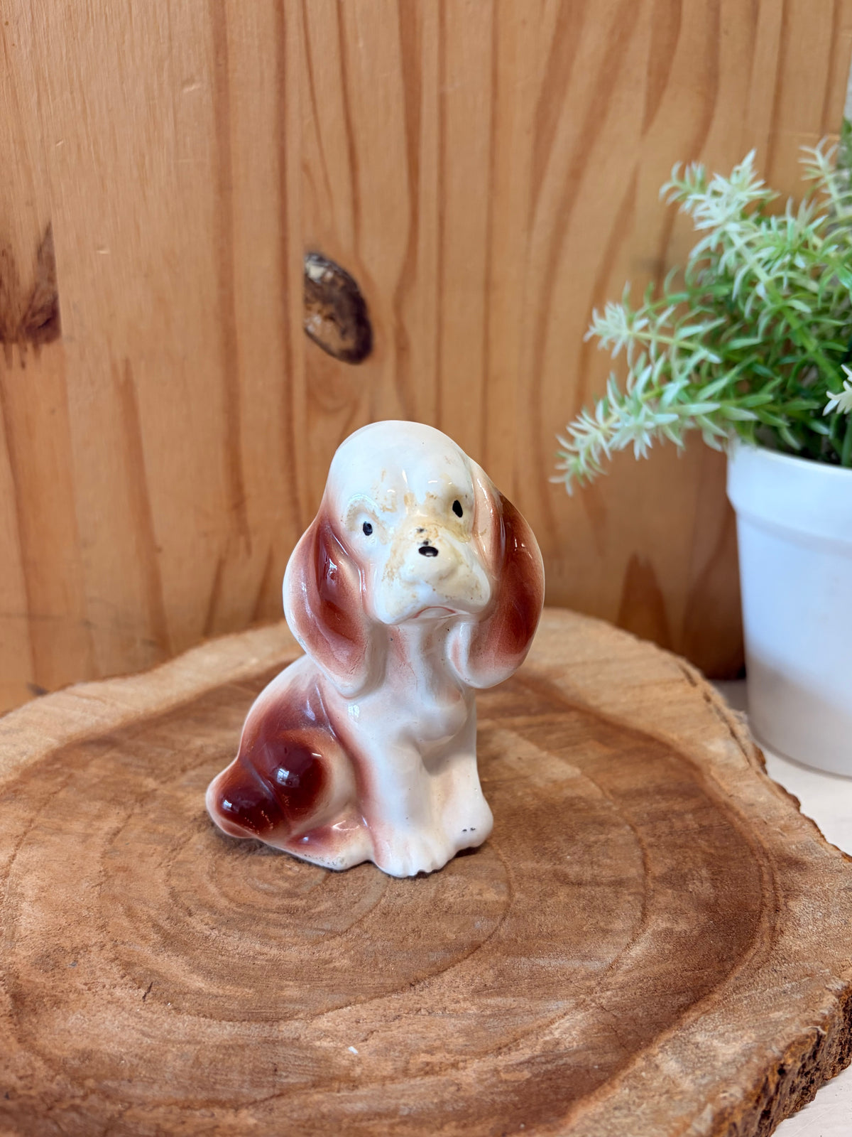 Vtg Ceramic Puppy Figure (As Is)