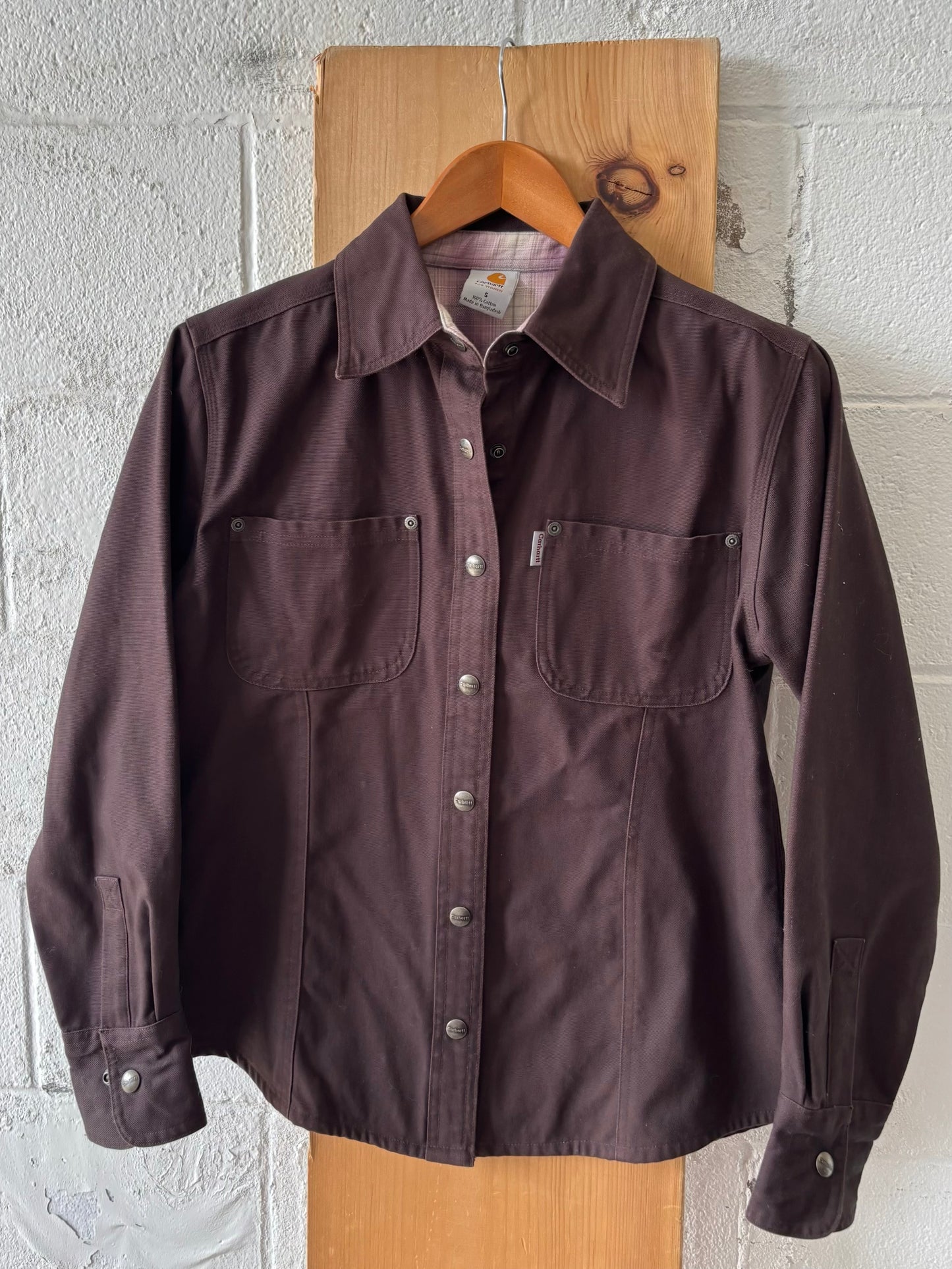 Brown Flannel Lined Carhartt Shacket : S