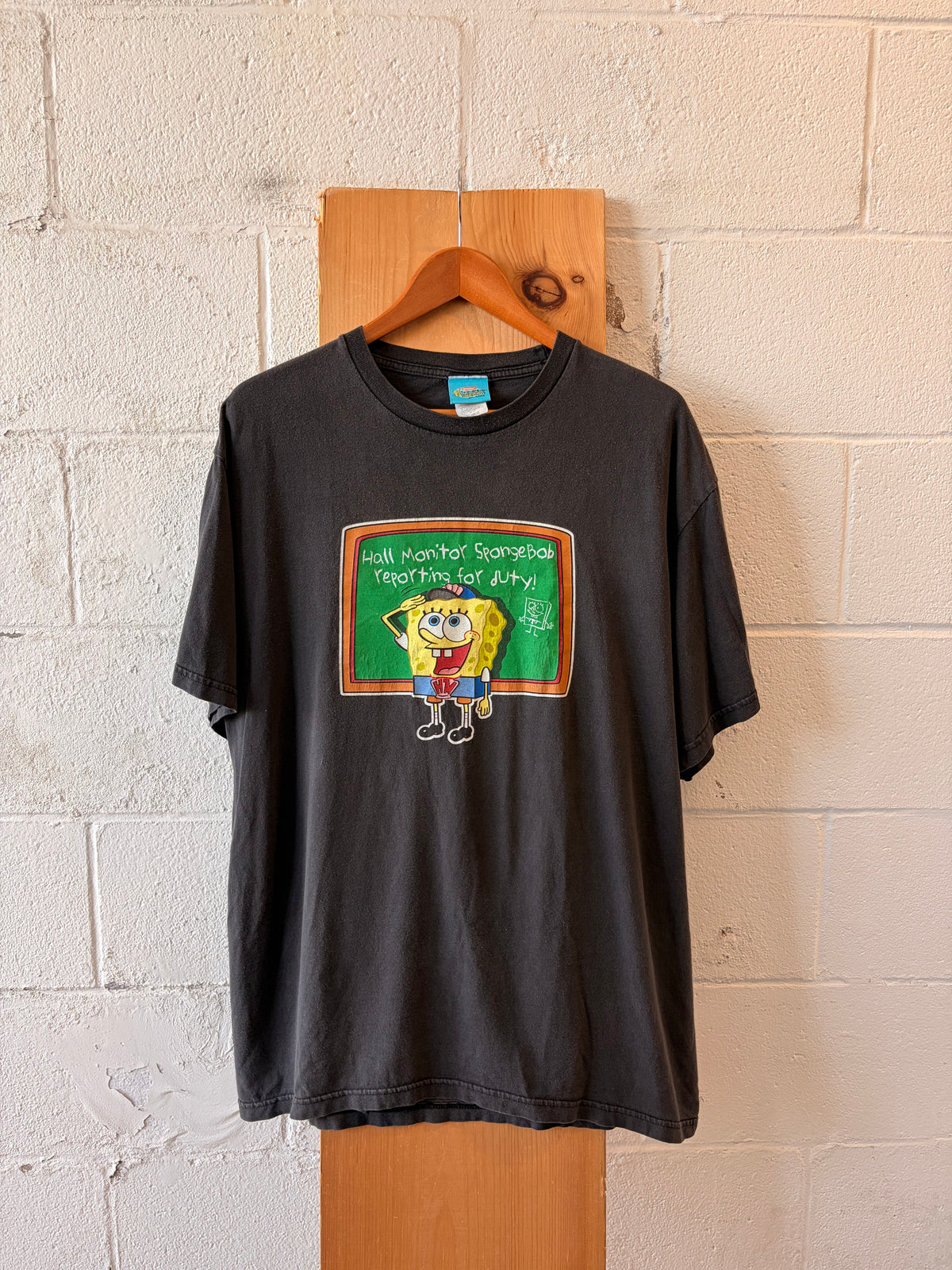 2002 SpongeBob Hall Monitor Tee : L