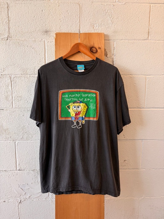 2002 SpongeBob Hall Monitor Tee : L