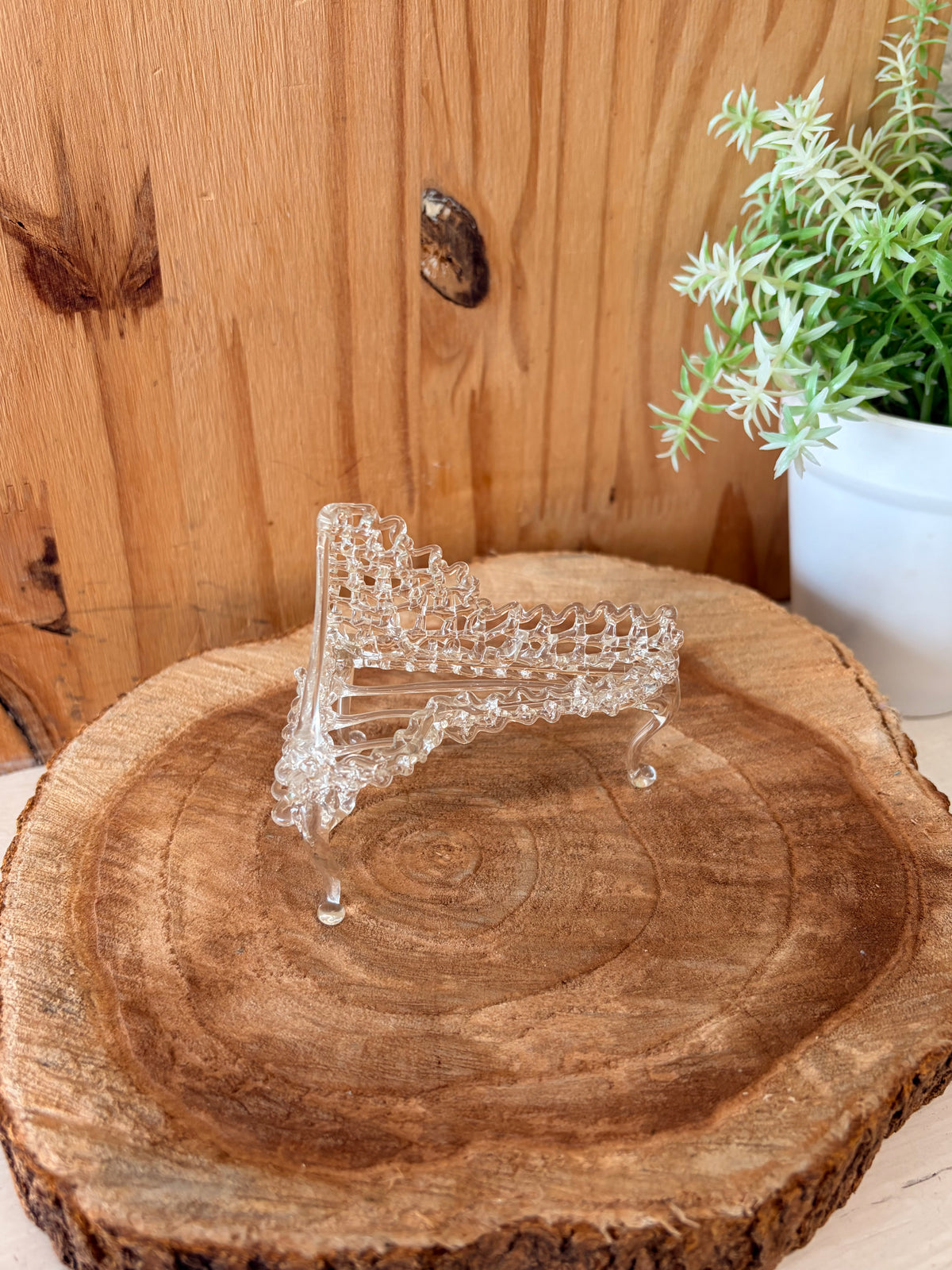 Vtg Mini Spun Glass Grand Piano (Local Pick Up Only)