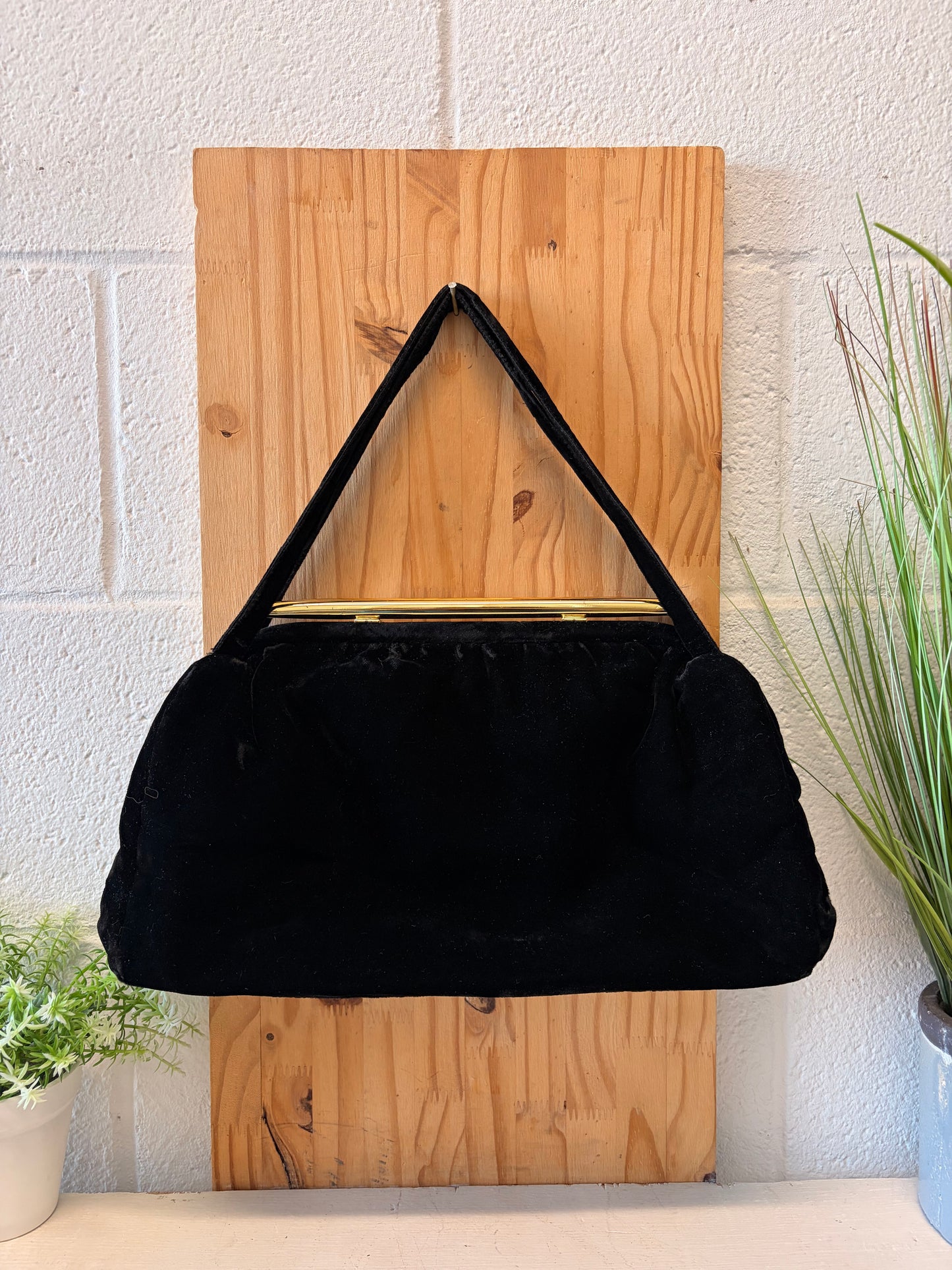 Black Velvet Handbag
