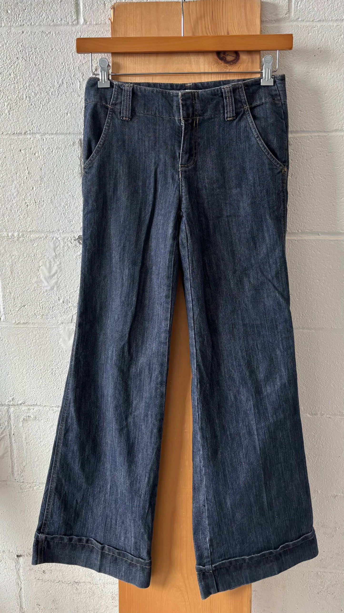 Dark Fade Wide Leg Jeans : 2