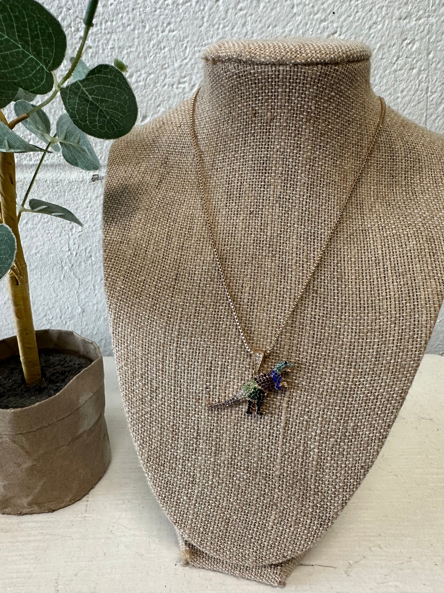 Disco T-Rex Necklace