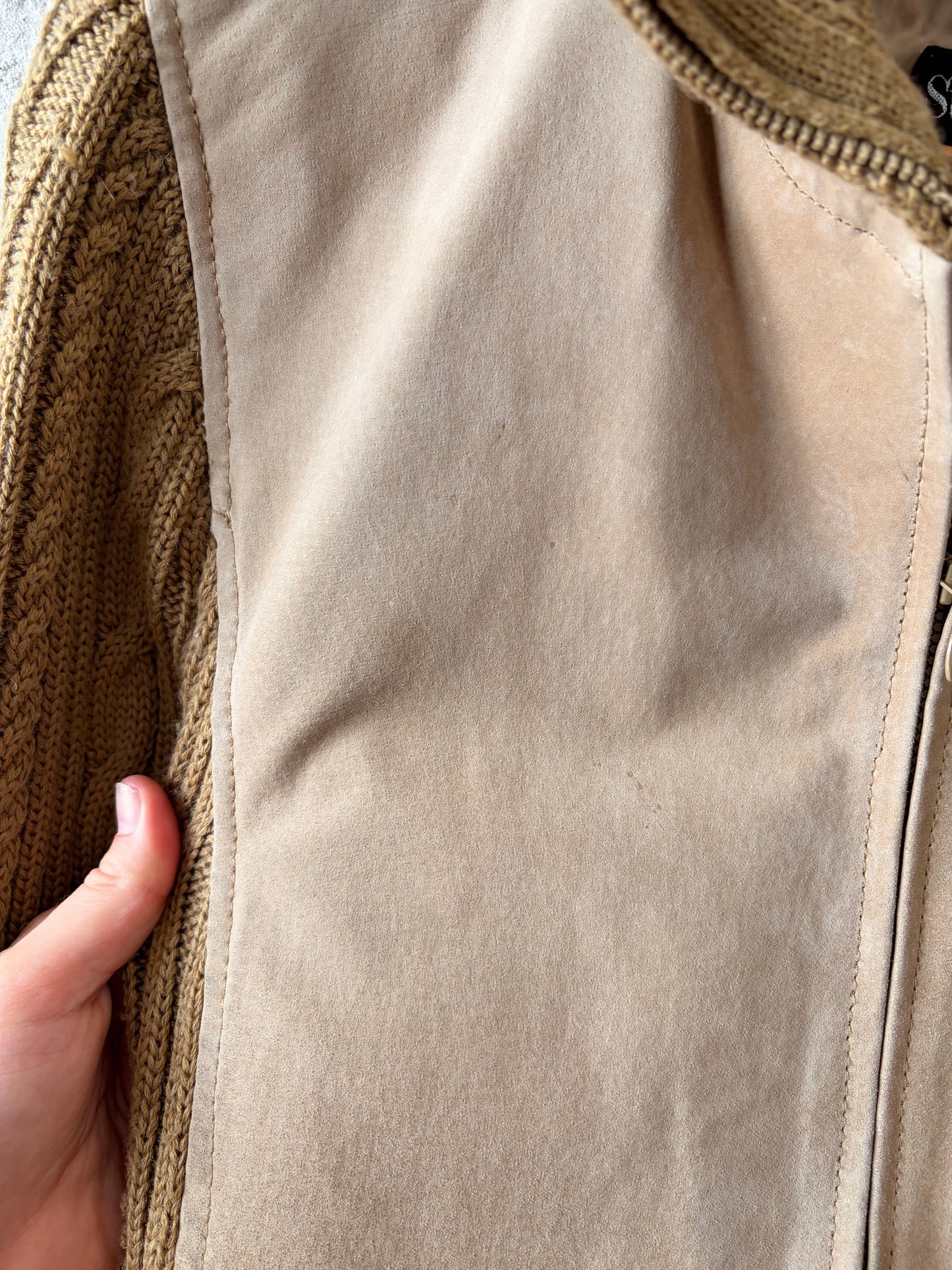 Suede Sweater Jacket : M