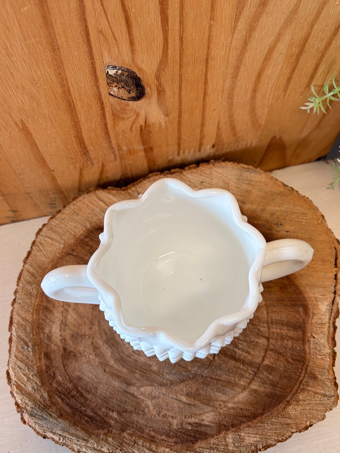 Vtg Fenton Milk Glass Sugar Bowl (Local Pick Up Only)