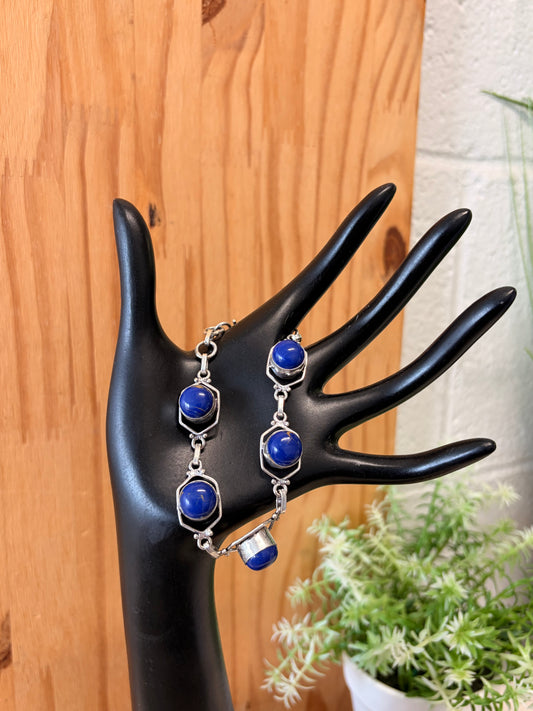 Silver & Blue Bracelet