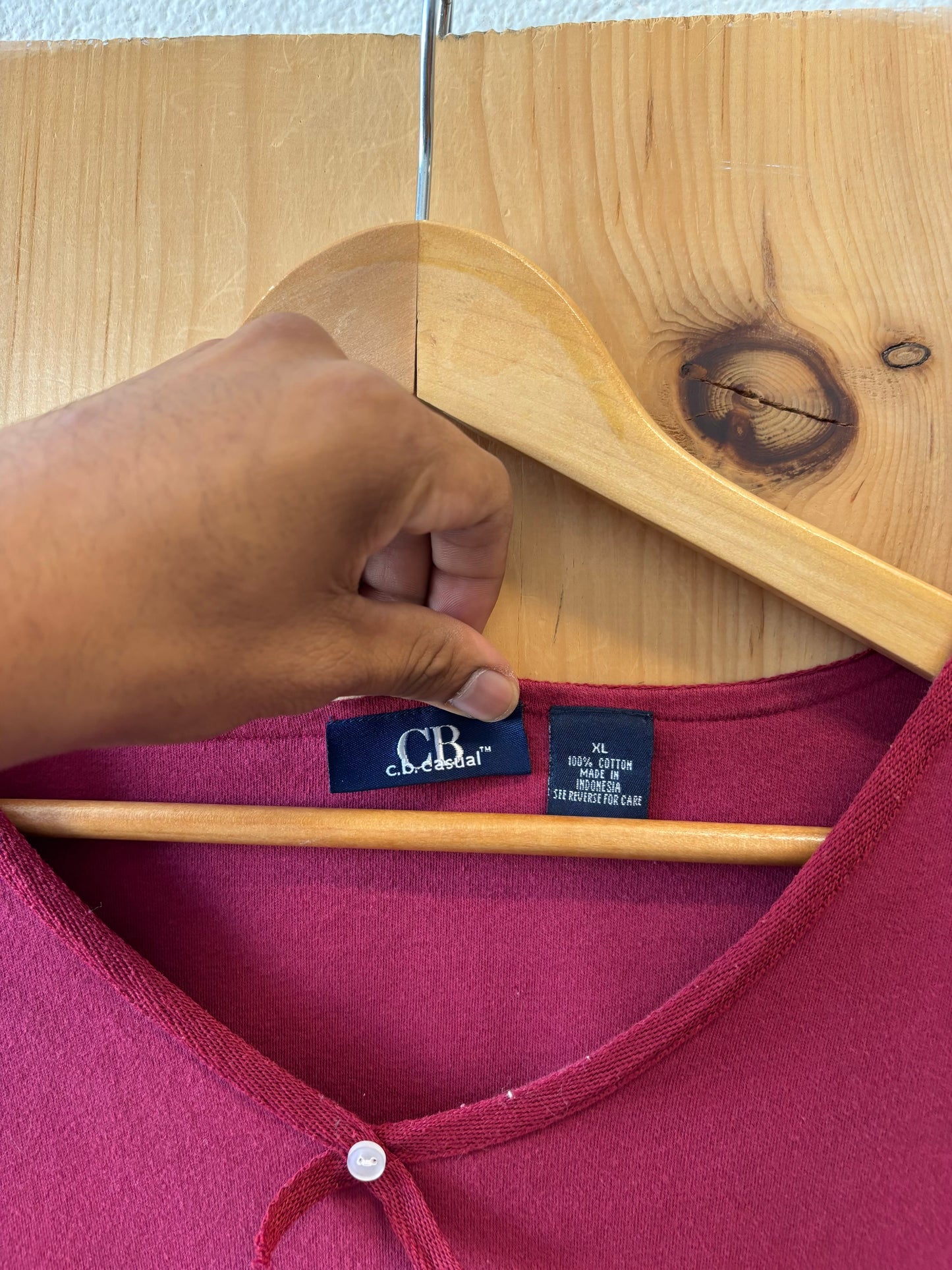 Bow Detail Maroon Top : XL