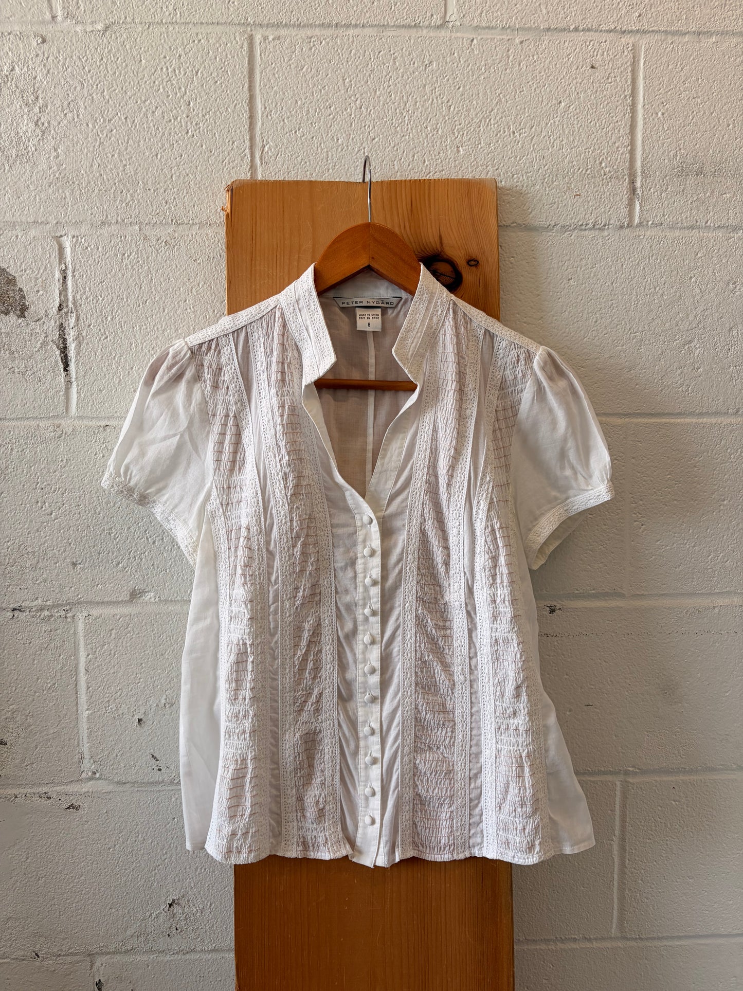 Dainty Pink & White Blouse : 8