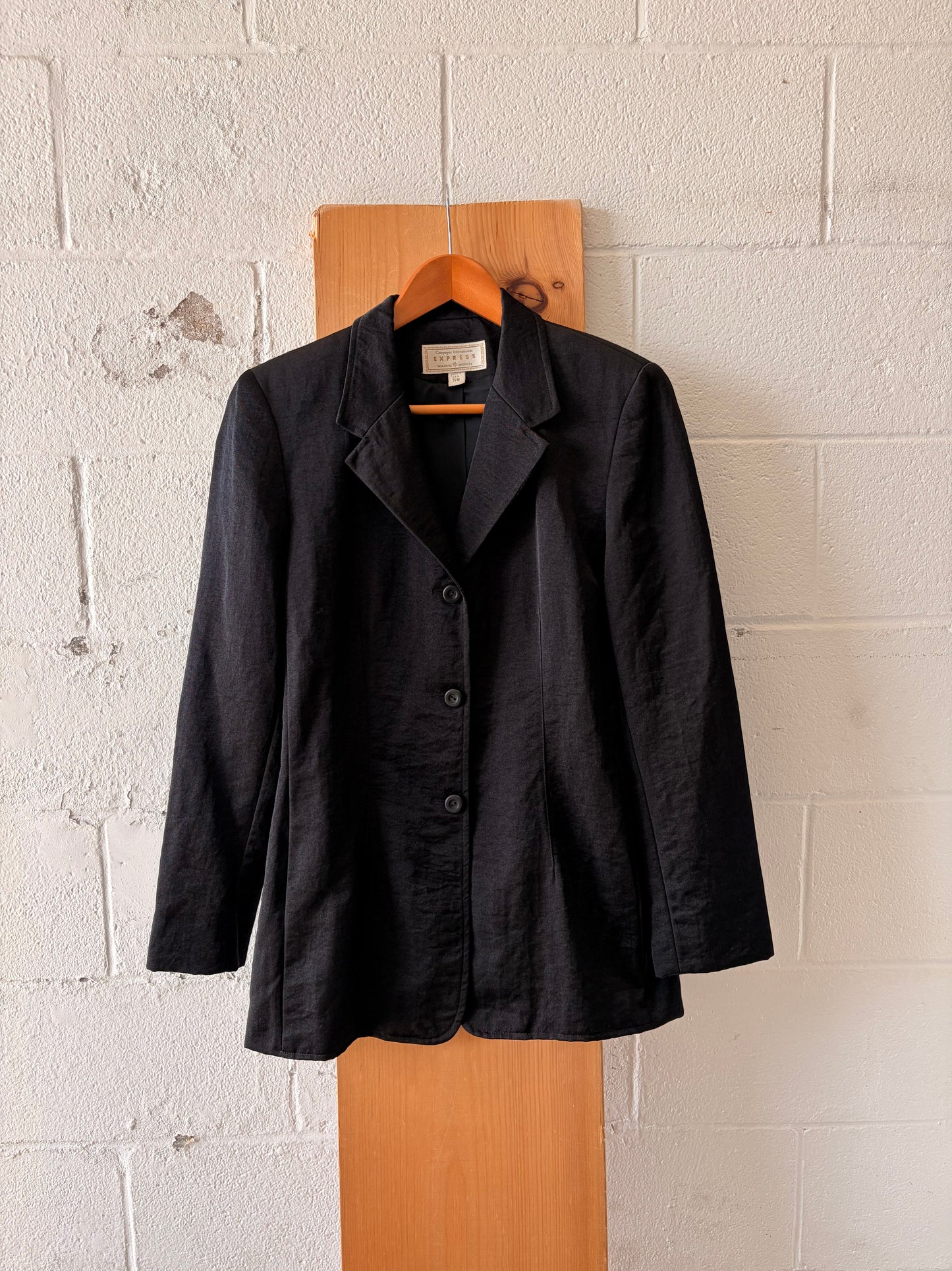 Vtg Express Black Blazer : 7/8