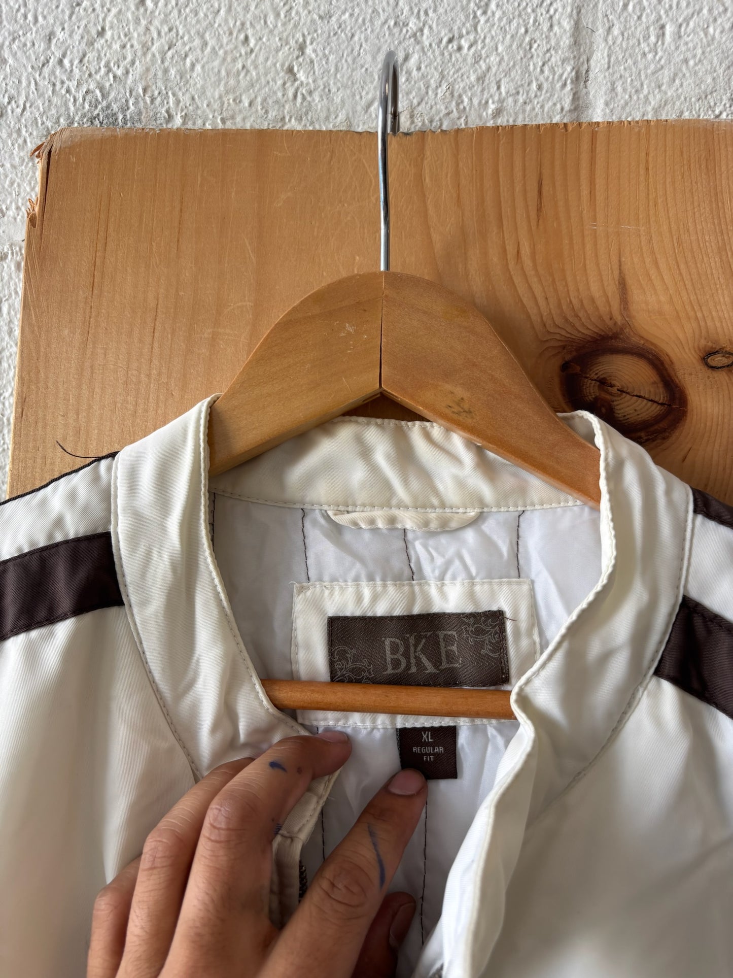 White Striped Jacket (As Is) : XL
