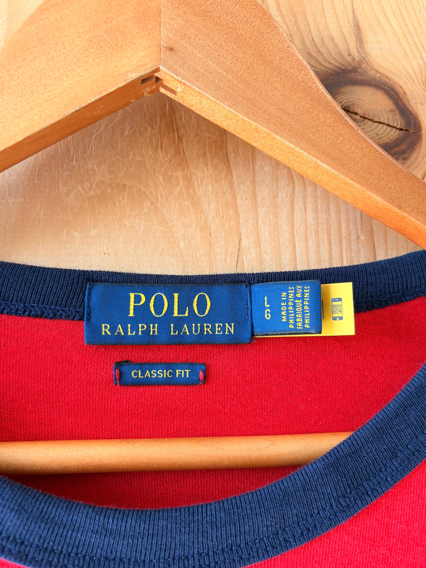 Red & Navy Polo Tee : L