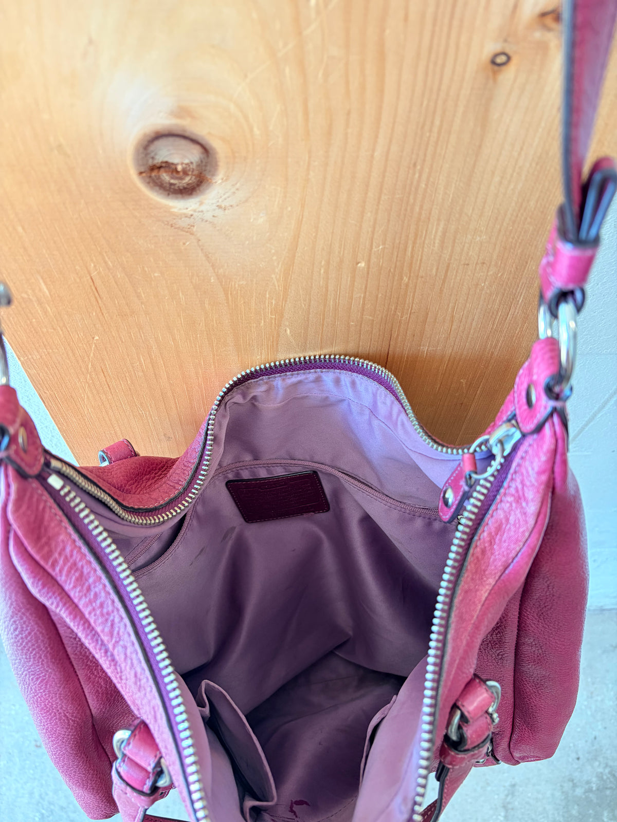 Coach Alexandra Raspberry Hobo Tote Bag