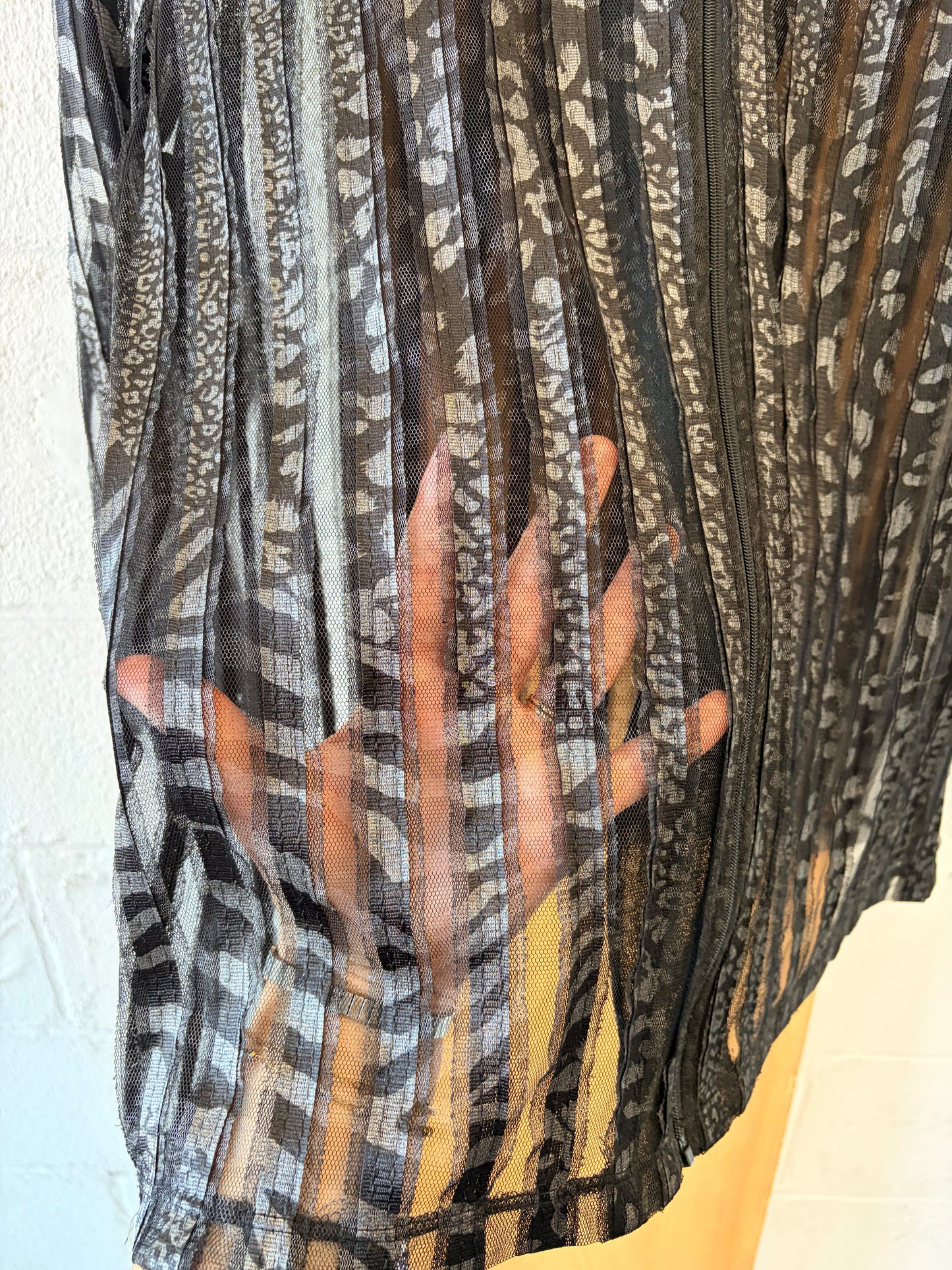 Semi-Sheer Animal Print Jacket : L/XL