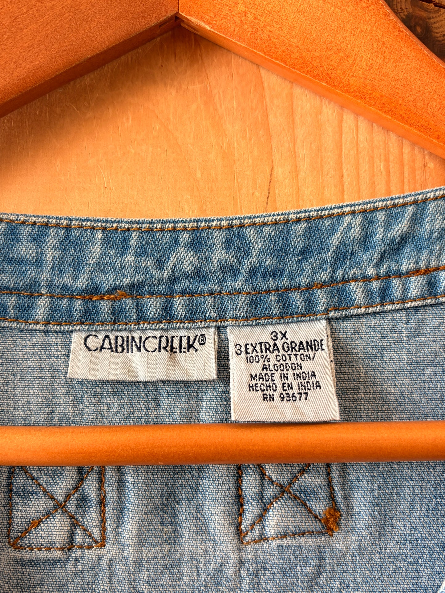 Denim Vest : 3X