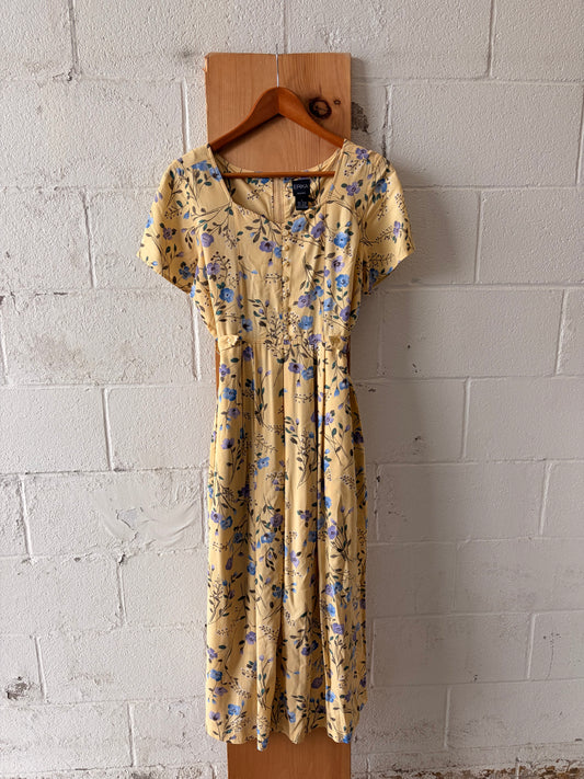 Floral Yellow Dress : S