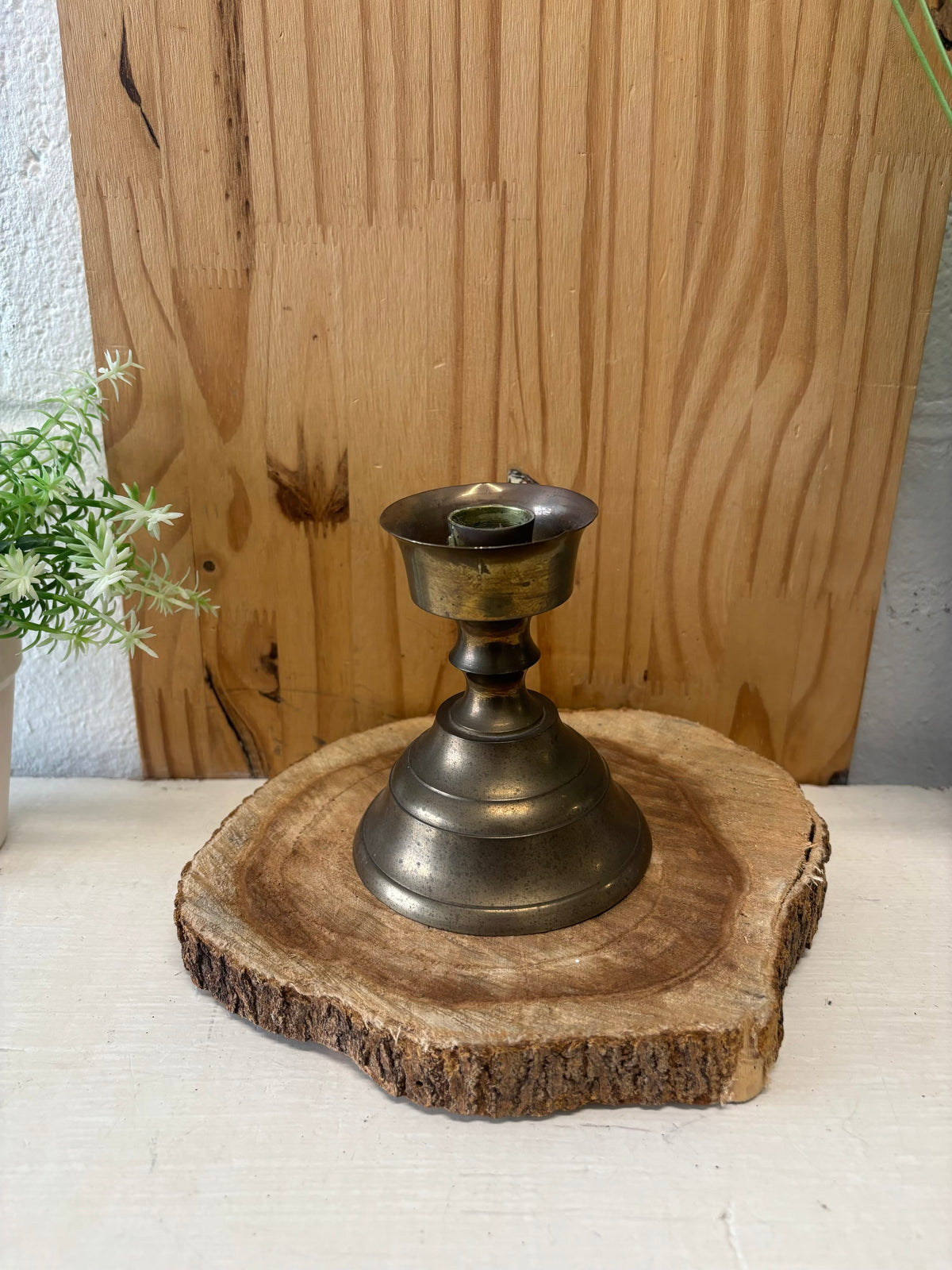 Vtg Brass Candlestick Holder (Local Pickup Only)