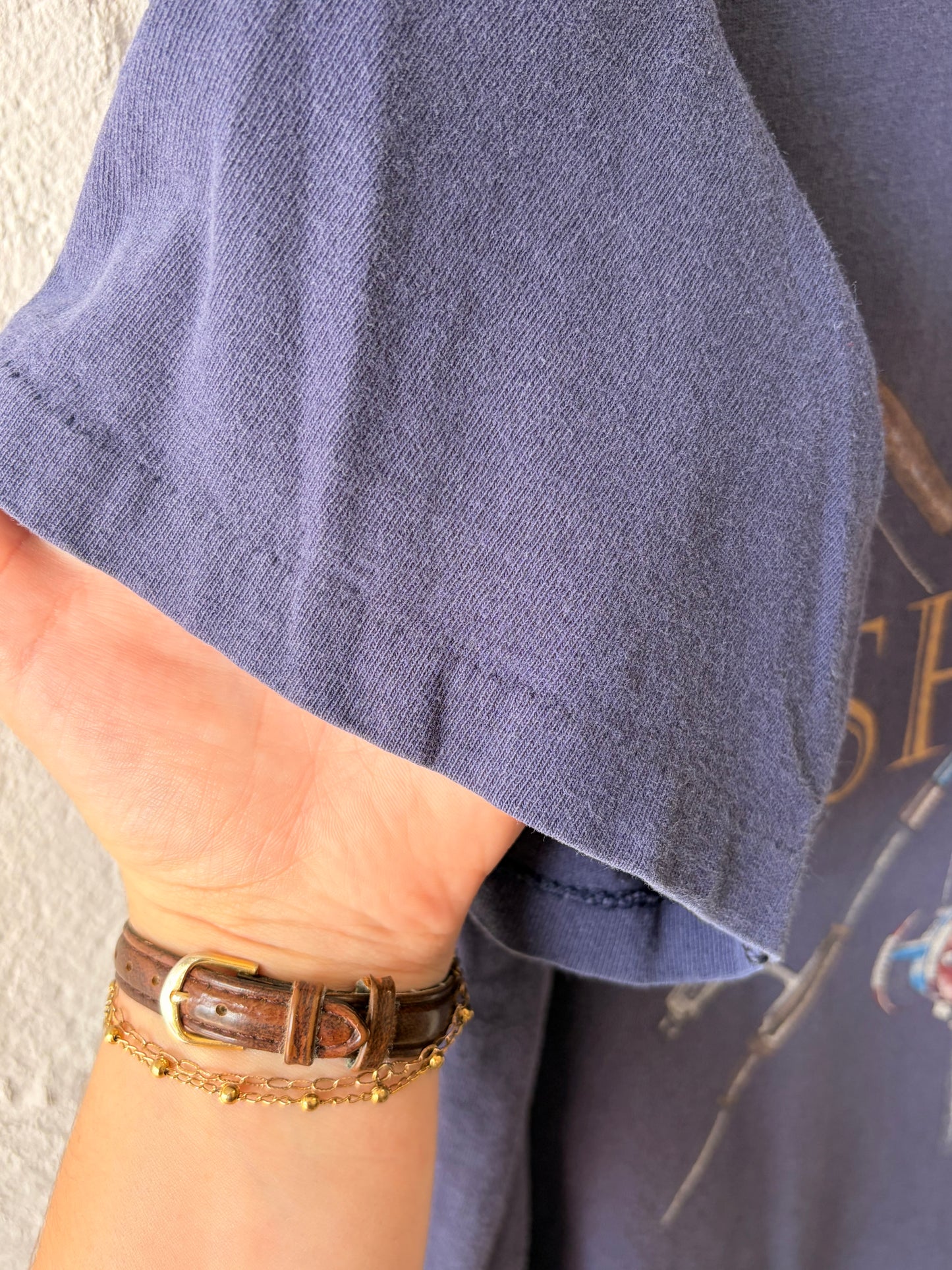 Vtg Single Stitch Fishing Tee : M