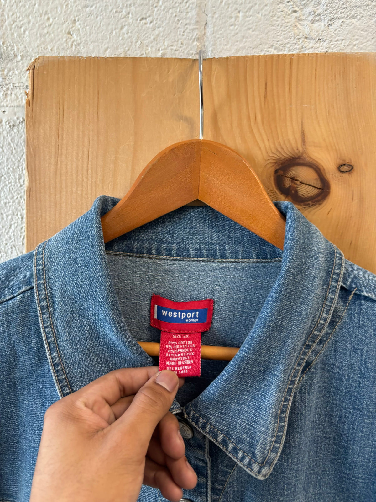 Vtg Denim Shacket : 2X