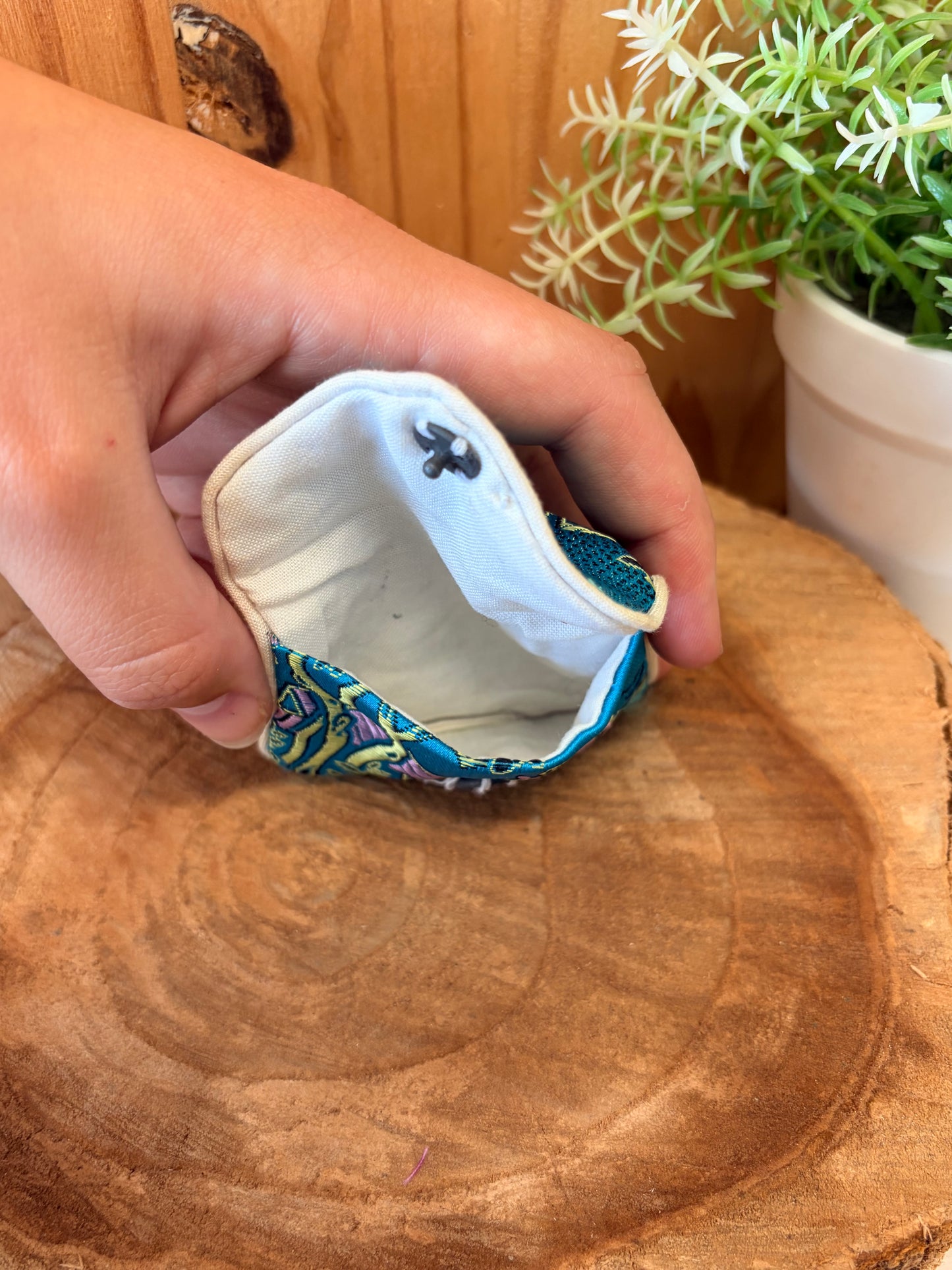 Little Turquoise Floral Pouch