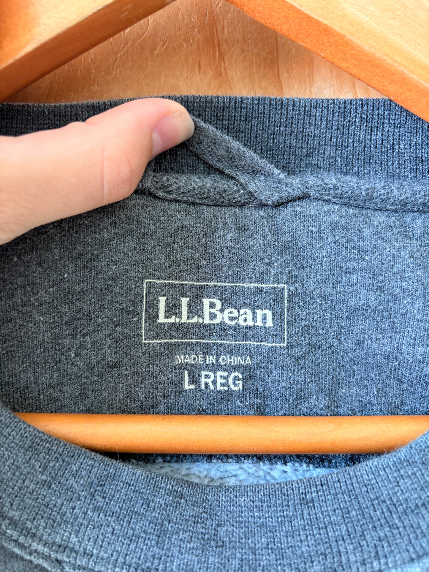 Classic Gray L.L. Bean Crew : L Reg