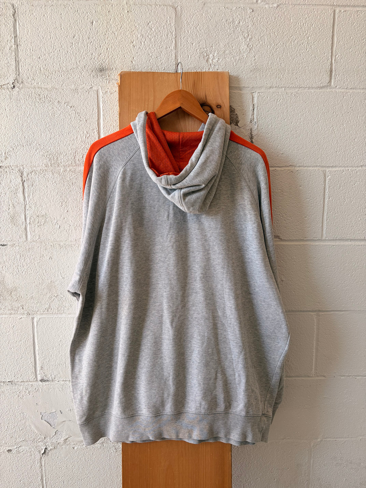 Vtg Orange & Gray Nike Hoodie : XL