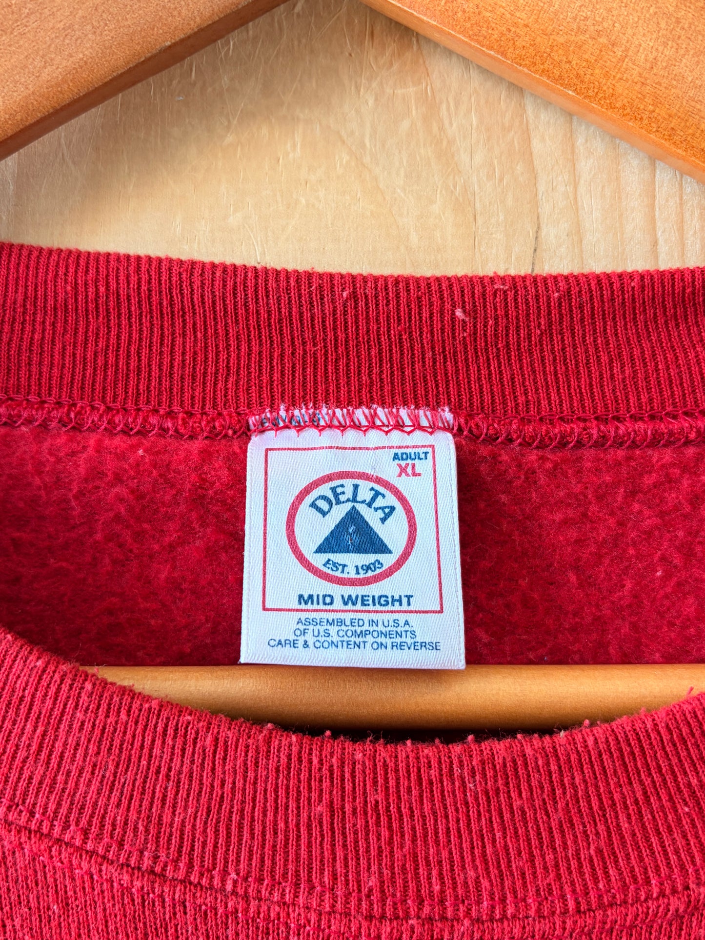 Vtg Red Razorbacks Crewneck : XL