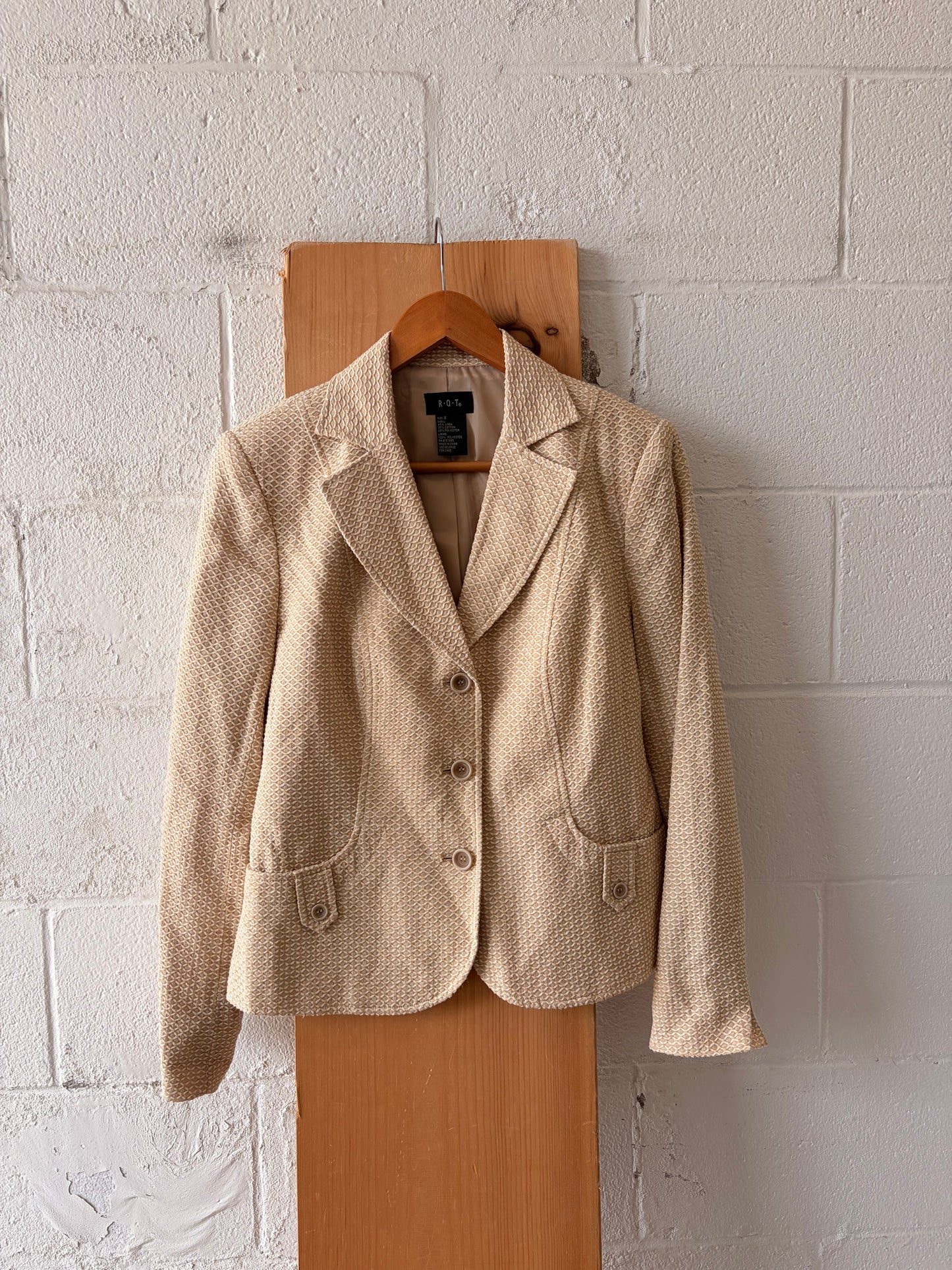 Textured Tan Blazer : 8