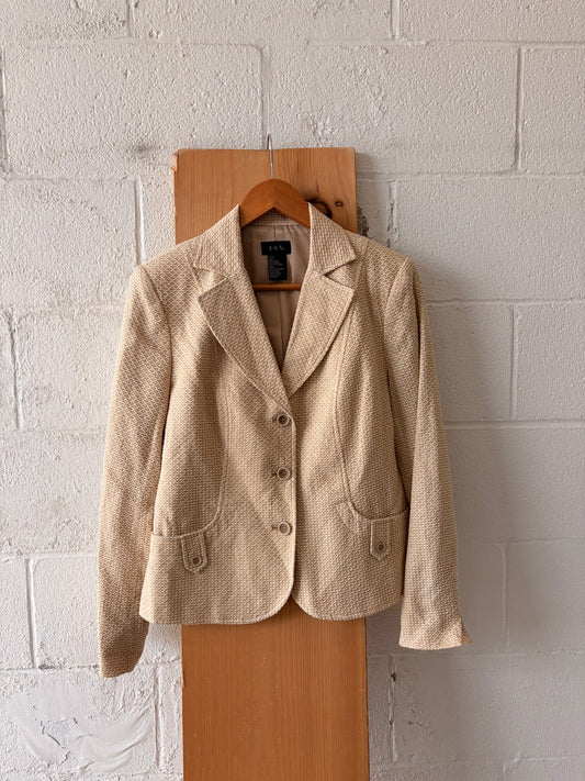 Textured Tan Blazer : 8