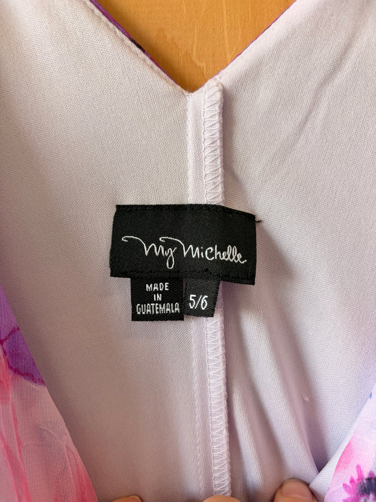 Vtg Floral Purple Dress : 5/6